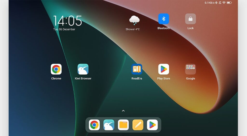 The main screen after installing some 3rd party apps for testing - MIUI 13 on the Xiaomi Pad 5.