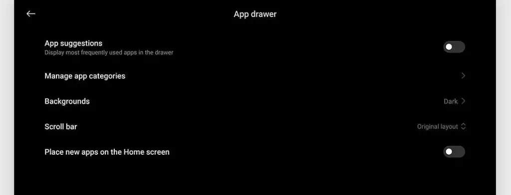 No possibility to sort apps by the installation date or ability to customize their order by hand in the system app drawer was a small surprise for us.