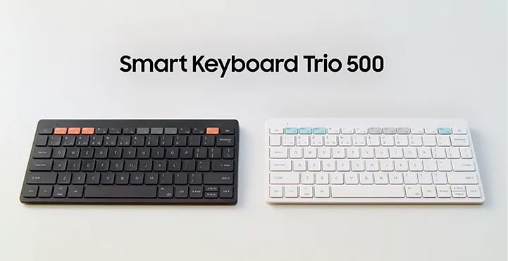 Samsung Smart Keyboard Trio 500 is available in two color variants - black & white.