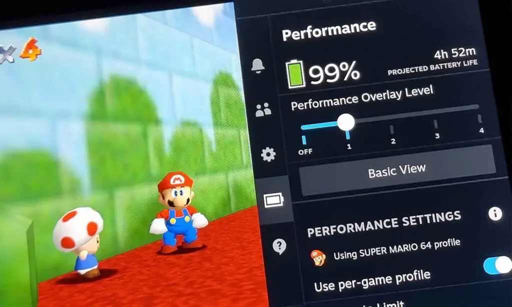 Nintendo 64 - Super Mario 64 battery life.