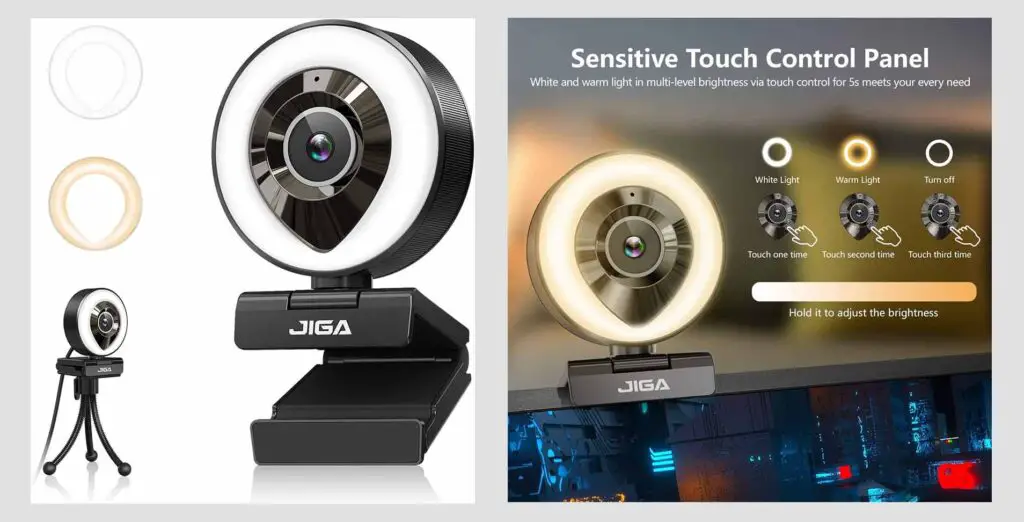 JIGA Streaming Webcam - a built-in ringlight webcam for under $50!