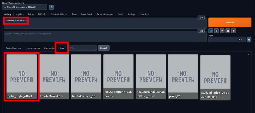 That's what your LoRA style list will look like after you populate your LoRA folder with a few low-rank adaptation based models. 