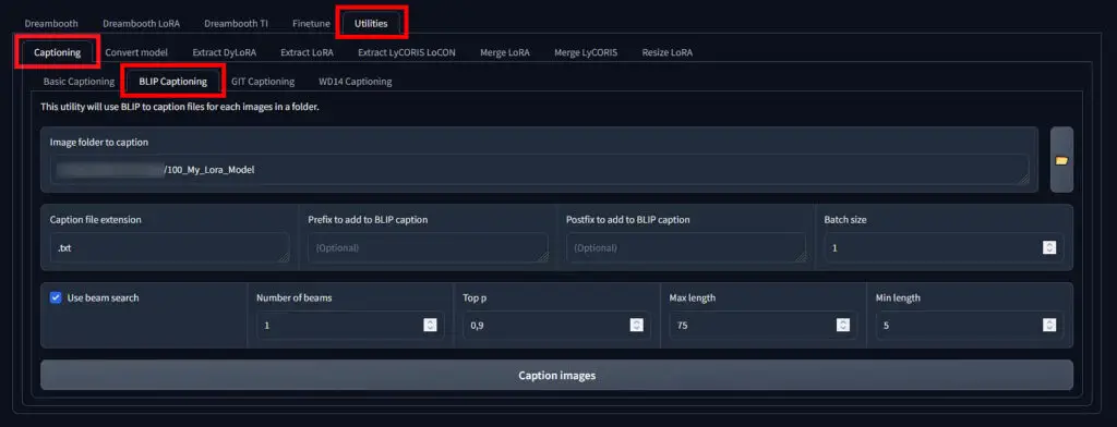 Kohya GUI has the BLIP Captioning utility built in, for your convenience!