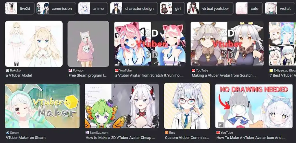 There are many different types of VTuber avatars/models, the most popular ones being Live2D and Live3D avatars which are a bit more complex than simple 2D PNG avatars.