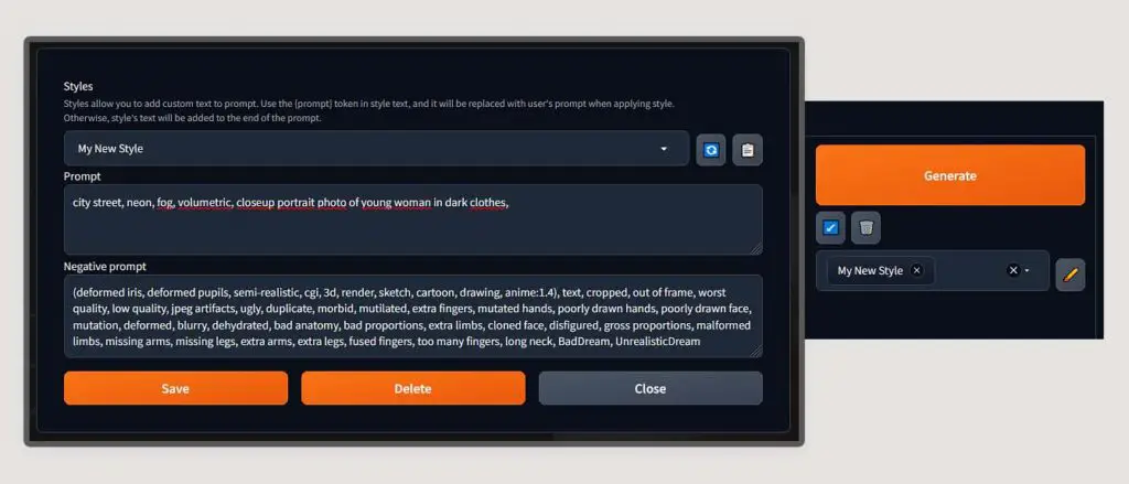 To save a prompt preset style in Stable Diffusion, you have to enter the styles edit menu. Here is how to do that.