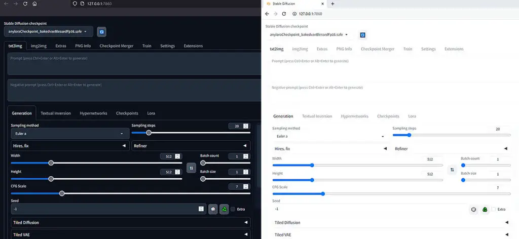 There are two main ways of switching the WebUI from light to dark mode and the other way around.