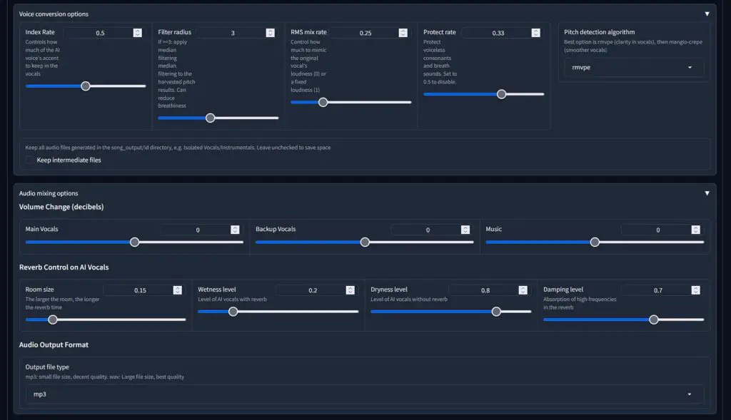 There are quite a few different setting tweaks you can do before you start the generation process. Play around with these to achieve even better results!