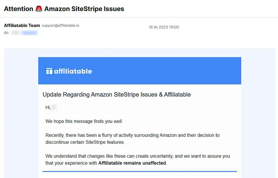 The Affiliatable Team has already done their best to ensure their users that their plugin is unaffected by the recent Amazon SiteStripe updates.