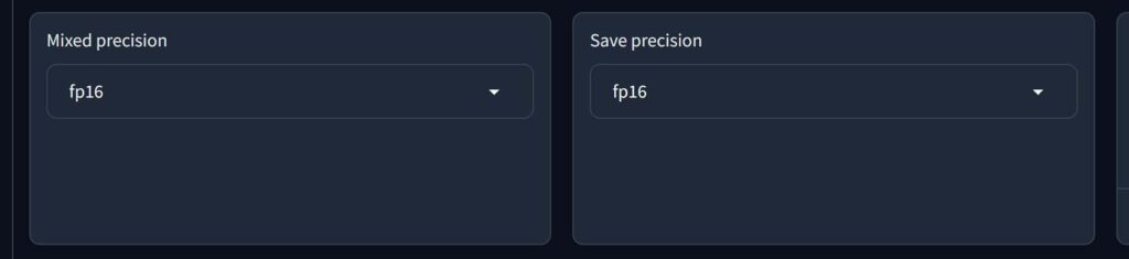Mixed & save precision settings.