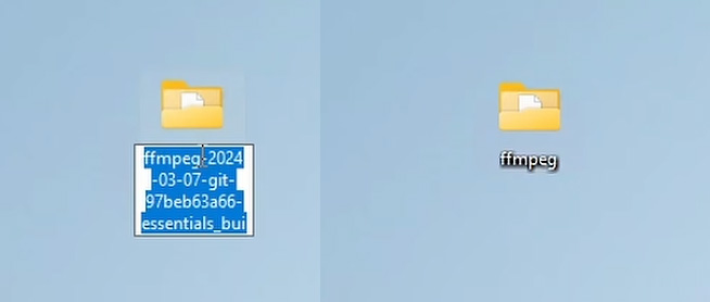 Renaming the ffmpeg folder.