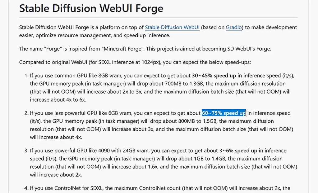 Stable Diffusion WebUI Forge can be substantially faster than Automatic1111.