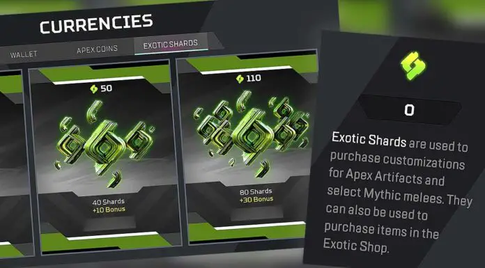 Apex Legends Exotic Shards to USD Calculator