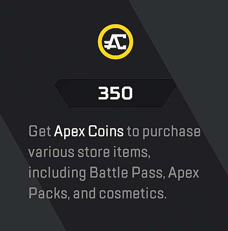 Apex Coins symbol in the in-game wallet menu.