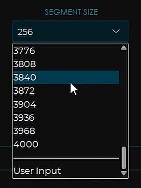 Segment size setting in MDX-Net models.