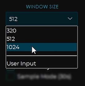 The window size setting values for VR-Architecture models.