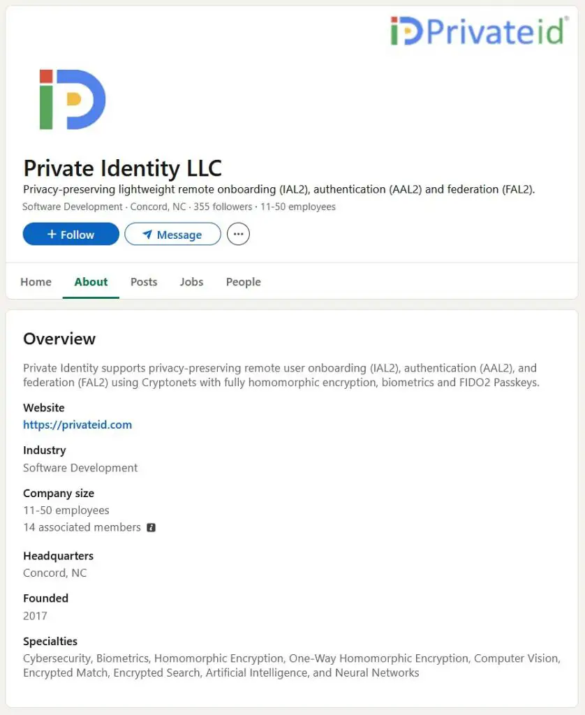 Private Identity LLC LinkedIn profile.