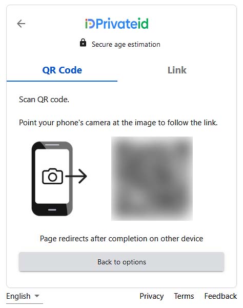 The QR code option.