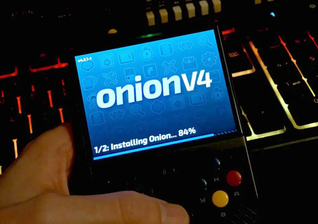 Installing Onion OS on my Miyoo Mini+.