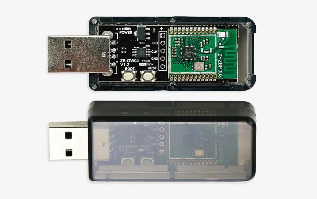 ZB-GW04 dongle internal PCB view.