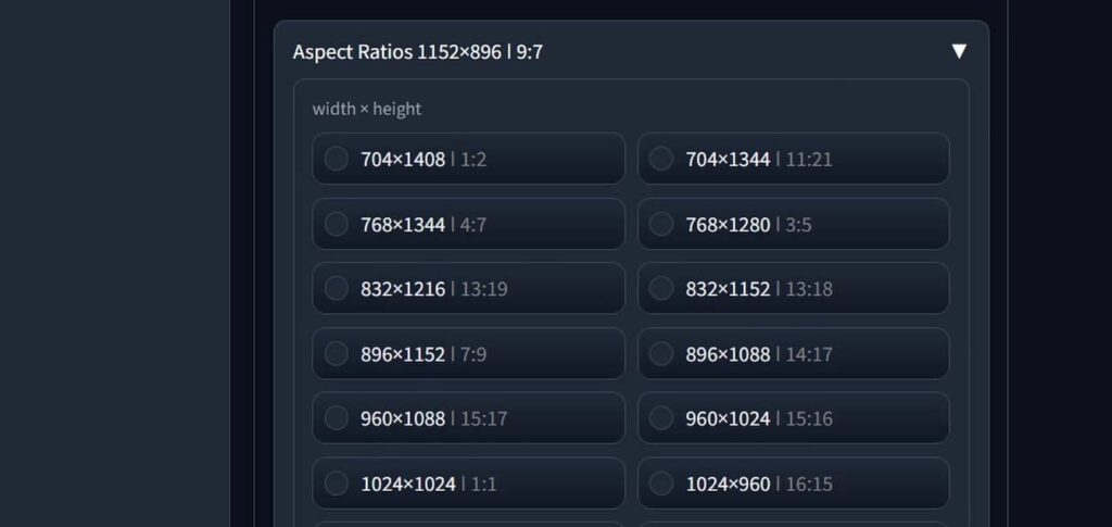 Choosing your desired output image aspect ratio.