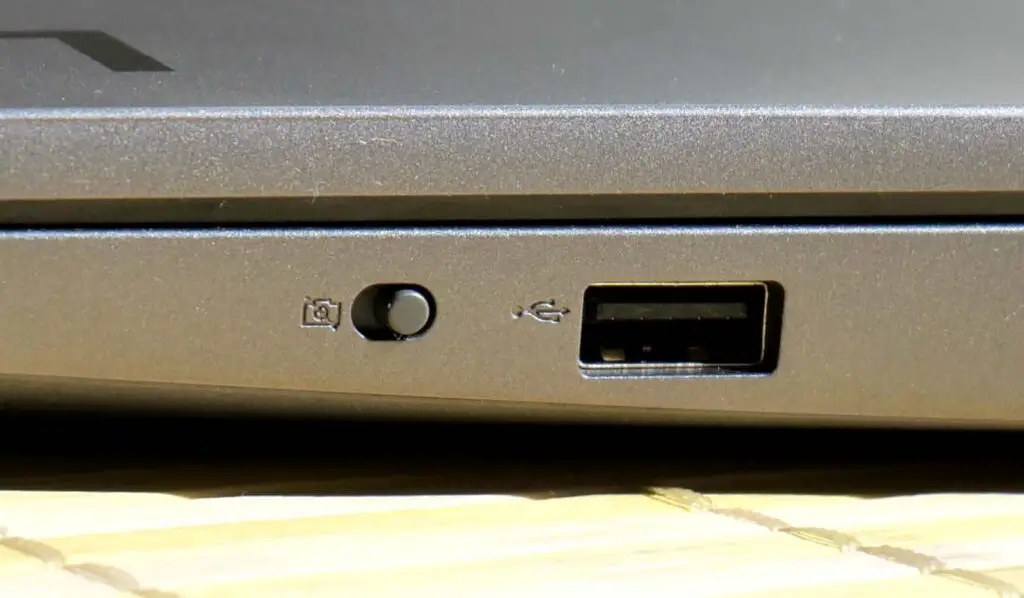 Ports on the right side of the device.