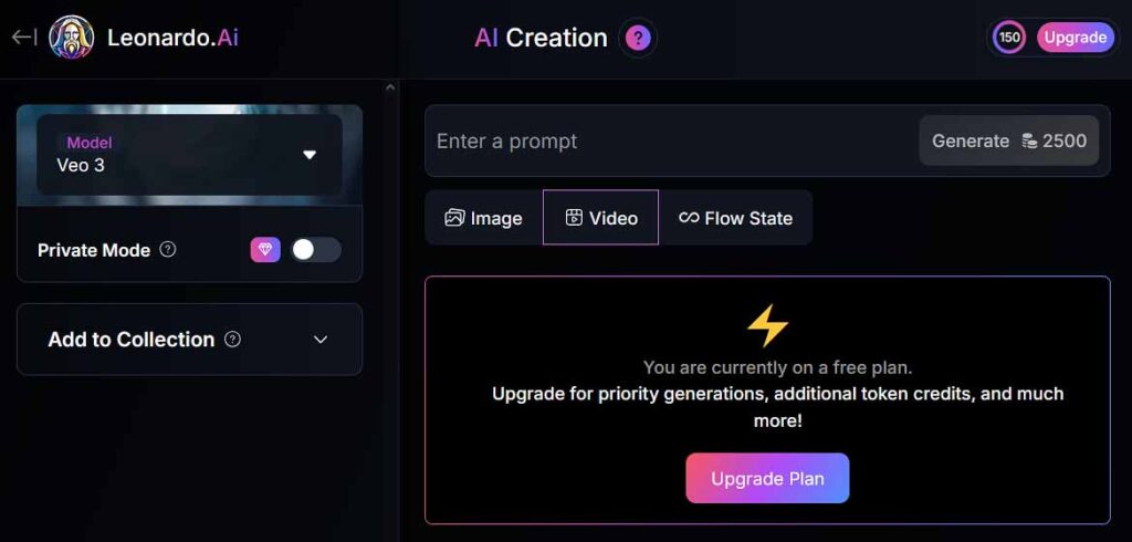 Veo 3 video generation via Leonardo.ai