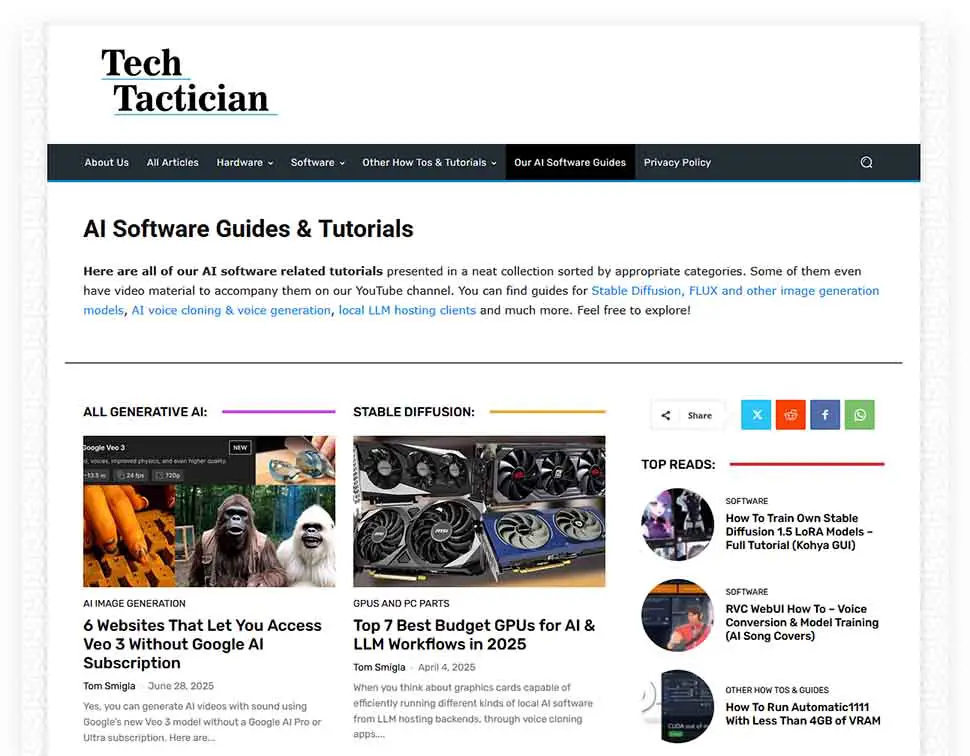 Other local AI software guides and tutorials on Tech Tactician (techtactician.com).