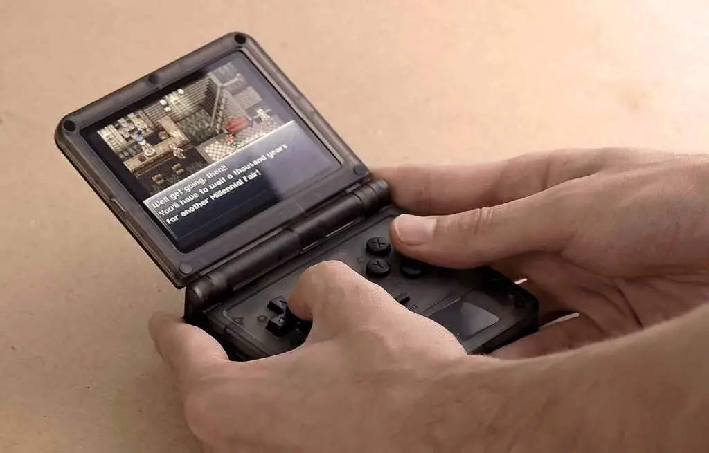 Chrono Trigger from the SNES emulated on the Powkiddy V90S.