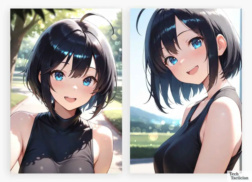 Two images generated using the Hassaku XL (Illustrious) model fine-tune.