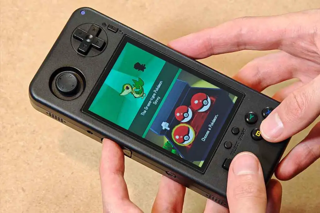 Nintendo DS gameplay in TATE mode on the MagicX One 35.