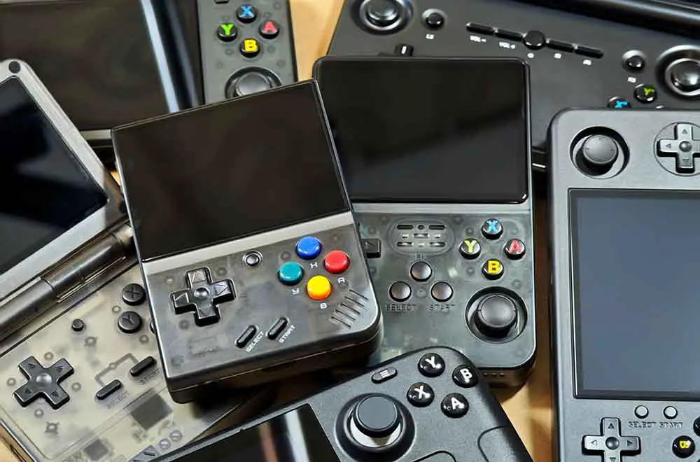 A selection of retro handheld consoles from my personal collection.