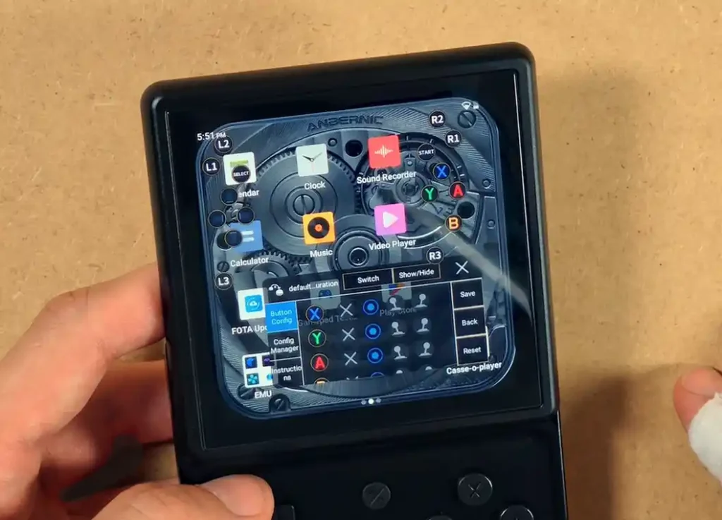 The RG Rotate keymapping utility for mapping physical buttons to screen positions.